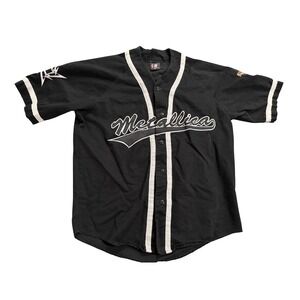 Giant Metallica Baseball Jersey Mens L Black 1998 Vintage Band Merch